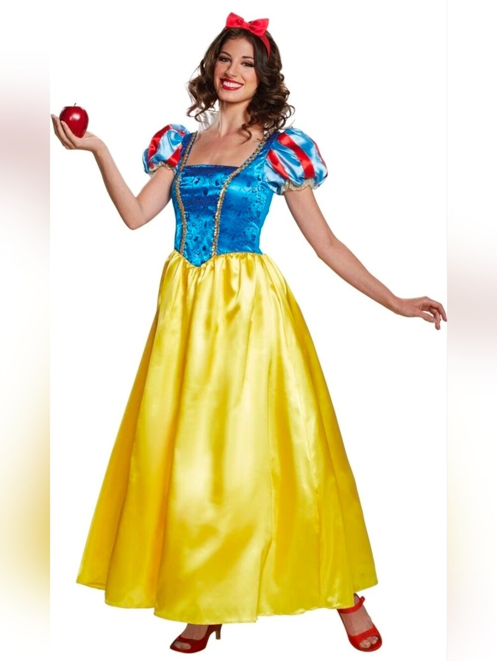 Women's Snow White Deluxe Adult Costume Dress Gown Disney Halloween XL